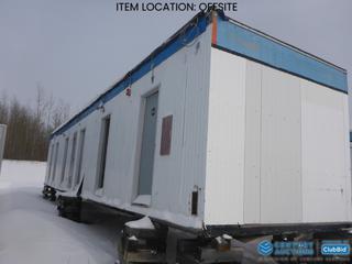 Selling Off-Site - Artisan 10 Ft. x 54 Ft. Frameless 6 Man Sleeper c/w (6) Rooms, SN 50540346 *Note: Siding Damage* **Located Offsite Near Lac La Biche, For More Information Contact Connor at 780-218-4493**