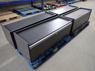 (4) Lateral Grey Storage Cabinets, 49-1/2 In. x 16 In. x 16 In.