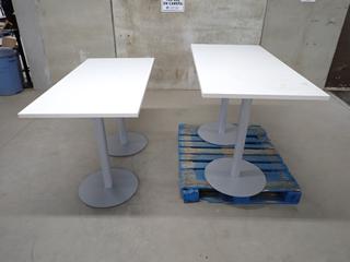 (2) Haworth Tables c/w Flat Metal Bases, 60 In. x 30 In. x 36-1/4 In.