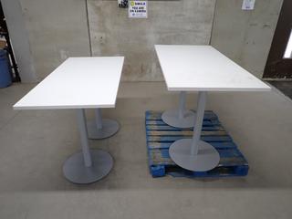 (2) Haworth Tables c/w Flat Metal Bases, 60 In. x 30 In. x 36-1/4 In.