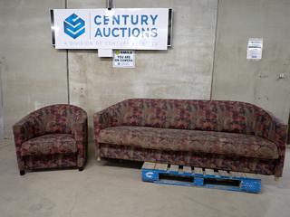 84 In. Couch & Matching Club Chair.