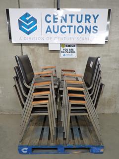 (9) Metal/Vinyl Stackable Chairs.