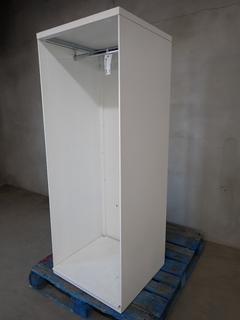 Metal Cabinet c/w Rod & Shelves, 24 In. x 22 In. x 63-1/2 In.