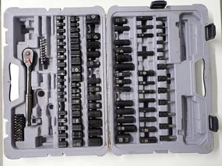 Stanley Black Chrome SAE/Metric Socket Set, Incomplete.