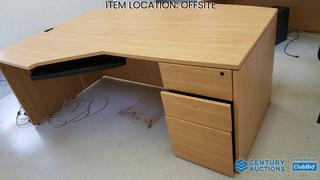 Selling Off-Site - Oak Desks w/Hutch. Note: Located at Morrin, AB For Further Information Call Keith 4093-512-2504.