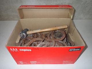 Box of Assorted Horse Shoes.