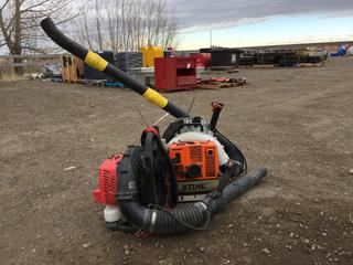 Craftsman Gas Powered Back Pack Blower, Stihl Gas Powered Back Pack Blower. Both Require Repair.