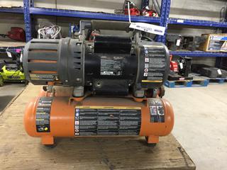 Ridgid 5 Gallon Portable Air Compressor, S/N BM16103D0148177.