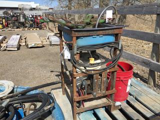 Parts Washing Station c/w Electric Powered Pump, (2) John Deere Drop & Lift Arms.