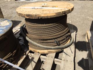 Quantity of Steel Cable 1 In. on Spool.