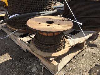 Quantity of Steel Cable 1/4 In. on Spool.