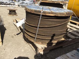 Quantity of Steel Cable 1/2 In. on Spool.