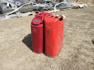 (2) Metal 5 Gallon Jerry Cans.