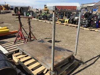 Metal Cart Wheeled. 46 In. x 27.5 In.