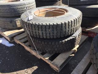 (2) Good Year G144 Unisteel 10.00 R20 Tires c/w Rims.