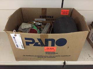 Box of Assorted Sandpaper & Household Hardware.