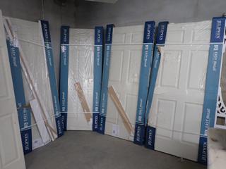 (7) Assorted 30, 32 & 36 In. JELD-WEN Easy Install Interior Doors, Damaged.