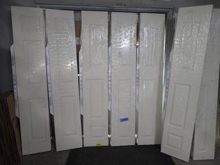 (6) JELD-WEN Bi-Fold Doors, 2/6, 30 In. Damaged.