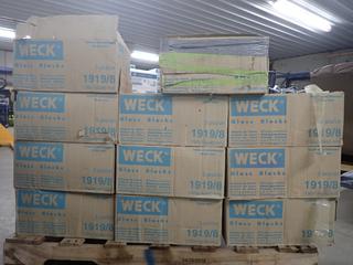(11) Boxes of Weck Glass Blocks, 5pcs Per Box, 190mm x 190mm x 80mm.
