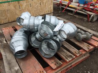 Quantity of Galvanized Duct Fittings 6 In. to 4 In. and (2) WLL17T Clevises.