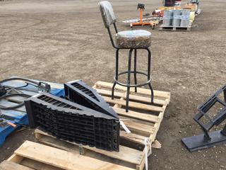 (2) Vehicle Pro Ramps and Camo Bar Stool.