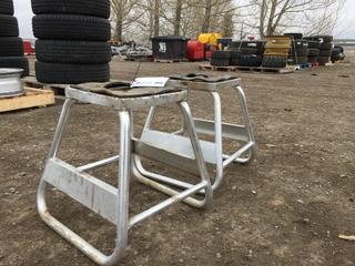 (2) Aluminum Dirt Bike Stands.