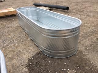 HW Brand Round End Stock Tank 10 Ft. L x 3 Ft. W x 2 Ft. H.