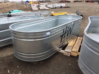 HW Brand Round End Stock Tank 8 Ft. L x 3 Ft. W x 2 Ft. H.