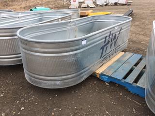 HW Brand Round End Stock Tank 8 Ft. L x 3 Ft. W x 2 Ft. H.