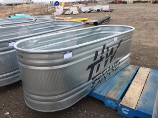 HW Brand Round End Stock Tank 6 Ft. L x 2 Ft. W x 2 Ft. H.