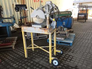 Concrete Wet Saw 110V c/w Stand. *Brand Unknown*