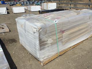 Pallet of 8 Ft. Beige Vinyl Pocket Rail.