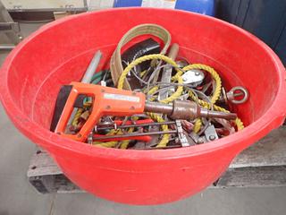 Assorted Hand Tools, Rope, Ramset Powder Actuated Fastening Tool, Etc.