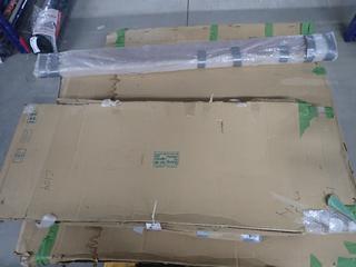 King Size Bed Frame c/w Headboard, Footboard, Side Rails & Mirror.