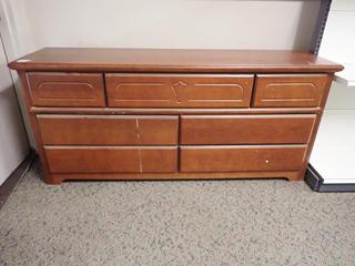 Wooden Dresser w/ Handles Detached.  Approximately 52 1/2 In. Length, 16 1/2 In. Width, 30 In. Height.