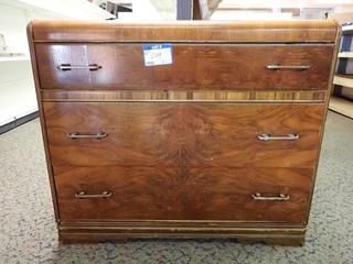 Wooden Dresser. Approximately 40 In. Length, 18 In. Width, 34 In. Height.