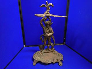 Decorative Metal Statue. 23 1/2 In. Height.