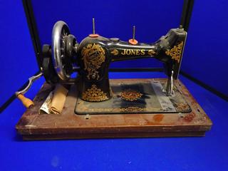 Antique Jones Sewing Machine.