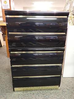 Millennium Advanced Furniture Technology Black Polished Dresser. Approximately 31 1/2 In. Length, 16 1/2 In. Width, 48 1/2 In. Height.