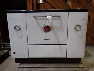 Antique Enterprise Wood Burning Stove. Approximately 43 In. Length, 29 In. Width, 32 1/4 In. Height