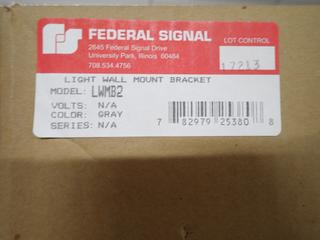 (2) Federal Signal Light Wall Brackets, Model # LWMB2, Lot Control 14243 & 17213.