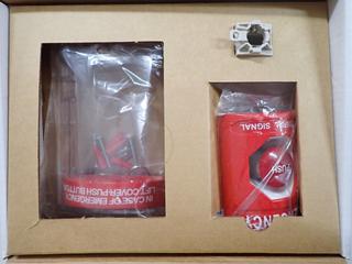 (4) Federal Signal Push Button Stn, Emer, W/S.C., Model # PSEMSC-R. Colour Red, Series A.