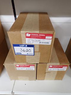 (3) Federal Signal Class 1 Div. 2 LED Light, (2) Model # 191XL-120-240R, Series B, & Model # 191XL-124A, Series B.