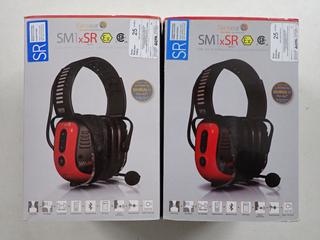 (2) Sensear SM1xSR Noise Canceling 2-Way Radio Headphones.