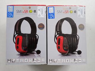 (2) Sensear SM1xSR Noise Canceling 2-Way Radio Headphones.