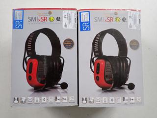 (2) Sensear SM1xSR Noise Canceling 2-Way Radio Headphones.