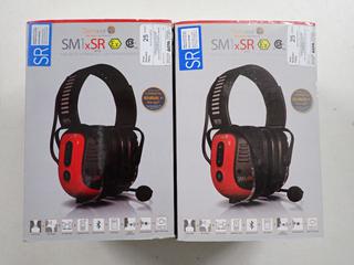 (2) Sensear SM1xSR Noise Canceling 2-Way Radio Headphones.