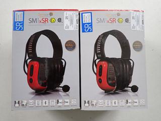 (2) Sensear SM1xSR Noise Canceling 2-Way Radio Headphones.