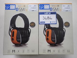 (2) Sensear SM1x Noise Canceling 2-Way Radio Headphones.