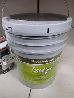 General Paint Breeze Satin Exterior Paint, 18.5L, White.